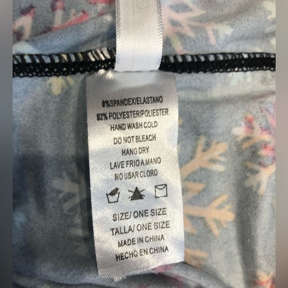 Leggings multicolor snowflakes ❄️ pattern on navy - Picture 5 of 7